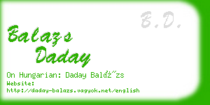 balazs daday business card
